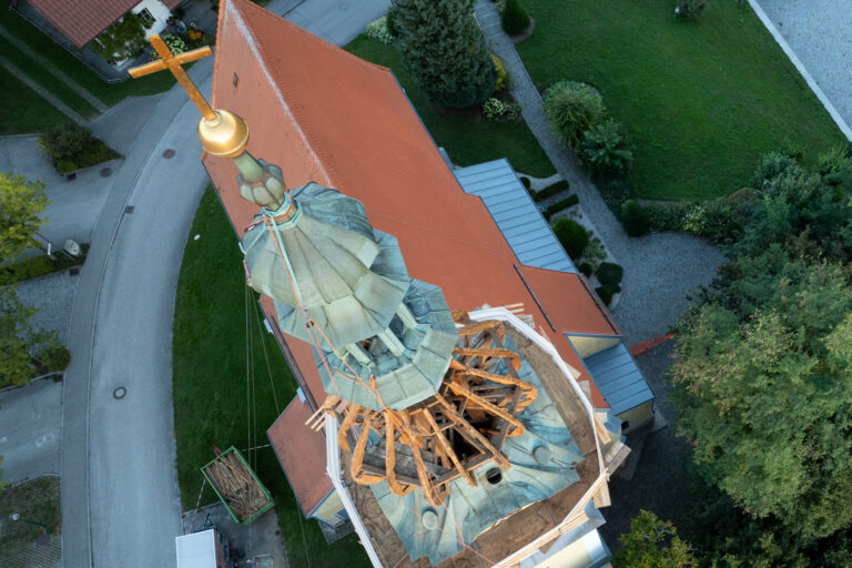 Kirchturmsanierung Gemeinde Tumeltsham
